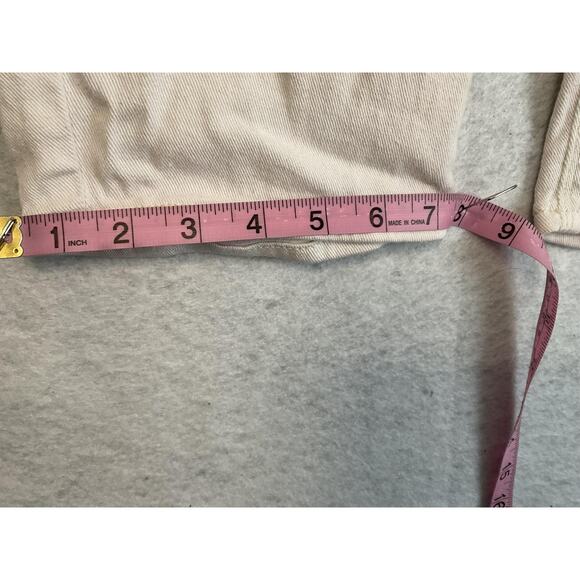 Levi's Shorts Juniors 7 White Bermuda Denim Stretch 5-Pocket Casual Summer - Picture 4 of 10